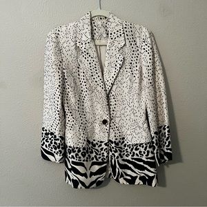 Vintage Printed Blazer